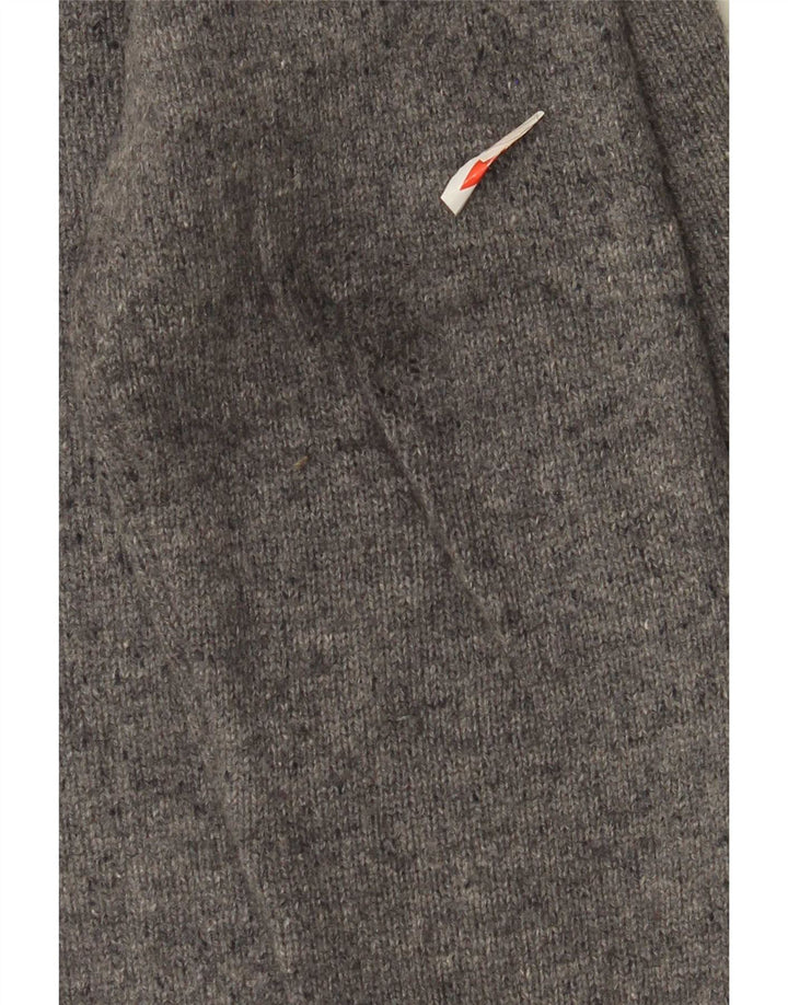 Tommy Hilfiger Jersey con cuello redondo para hombre de lana de cordero moteada en gris medio