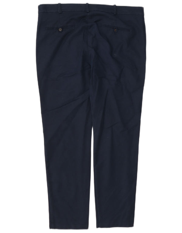 Zara Mujer Pantalón Chino Slim EU 40 Medium W30 L27 Azul Marino Algodón