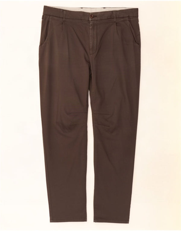 Zara Mens Slim Chino Pantalones EU 46 XL W36 L30 Algodón Gris