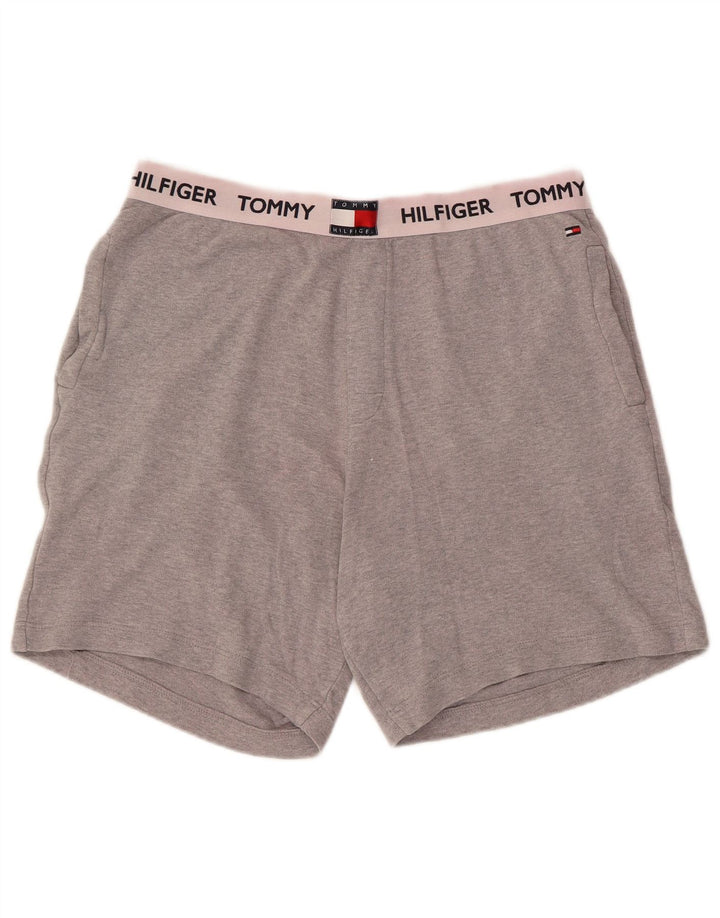 Tommy Hilfiger Shorts deportivos con gráficos para hombre de algodón gris medio