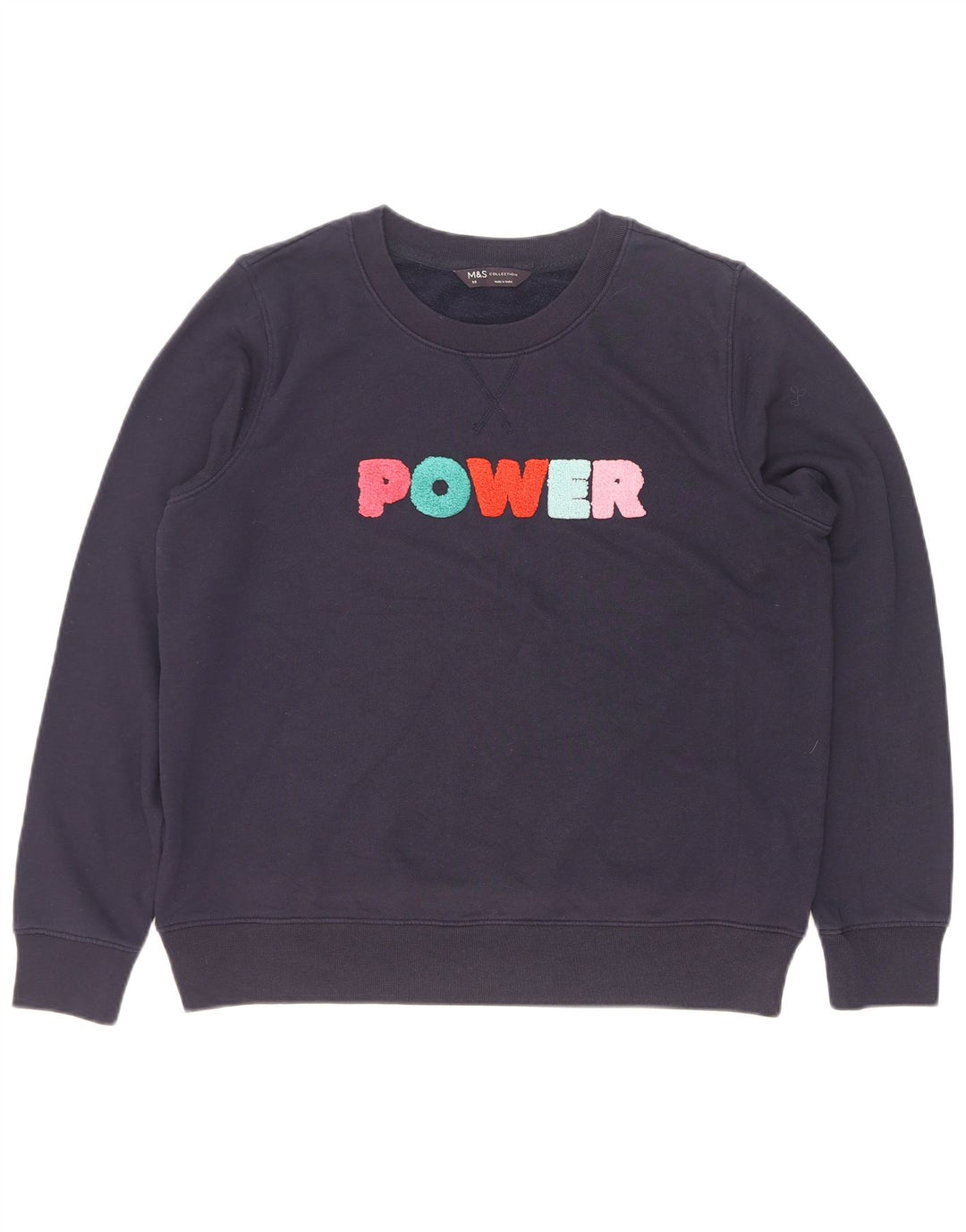 Marks & Spencer - Sudadera gráfica para mujer (talla 40), color azul marino