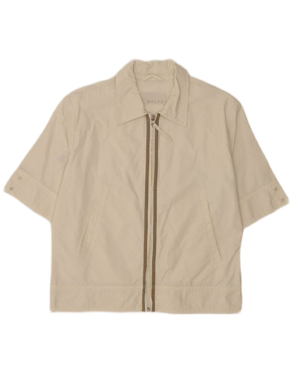 Belfe & Camisa de manga corta para mujer UK 10 Small White
