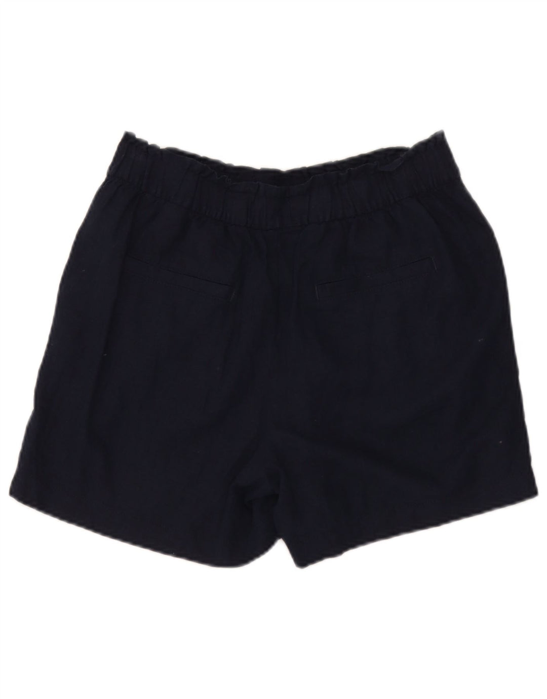 Marks & Spencer Pantalones cortos casuales para mujer UK 12 Medium W32 Azul marino Lino