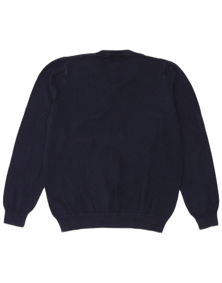 Marks & Spencer - Jersey con cuello en V para hombre, talla grande, algodón azul marino