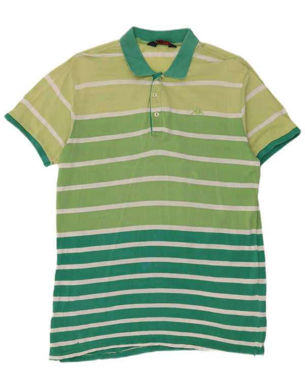 Kappa Polo Hombre XL Algodón Rayas Verde