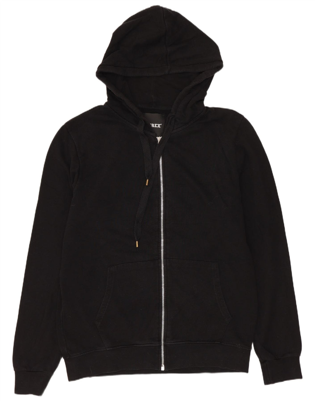 Pyrex Sudadera con capucha y cremallera gráfica para hombre XL Algodón negro