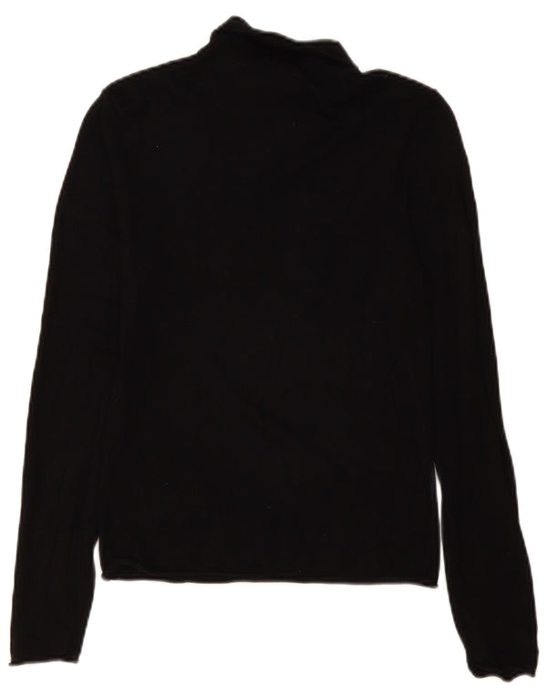 Zara - Jersey con cuello vuelto para mujer, talla 40, talla M, viscosa negra