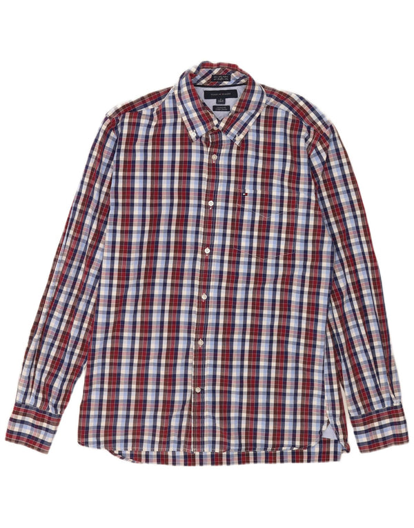 Camisa Tommy Hilfiger para hombre talla 15 1/2 16 cuadros multicolores medianos