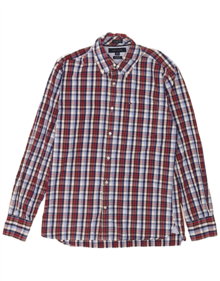 Camisa Tommy Hilfiger para hombre talla 15 1/2 16 cuadros multicolores medianos