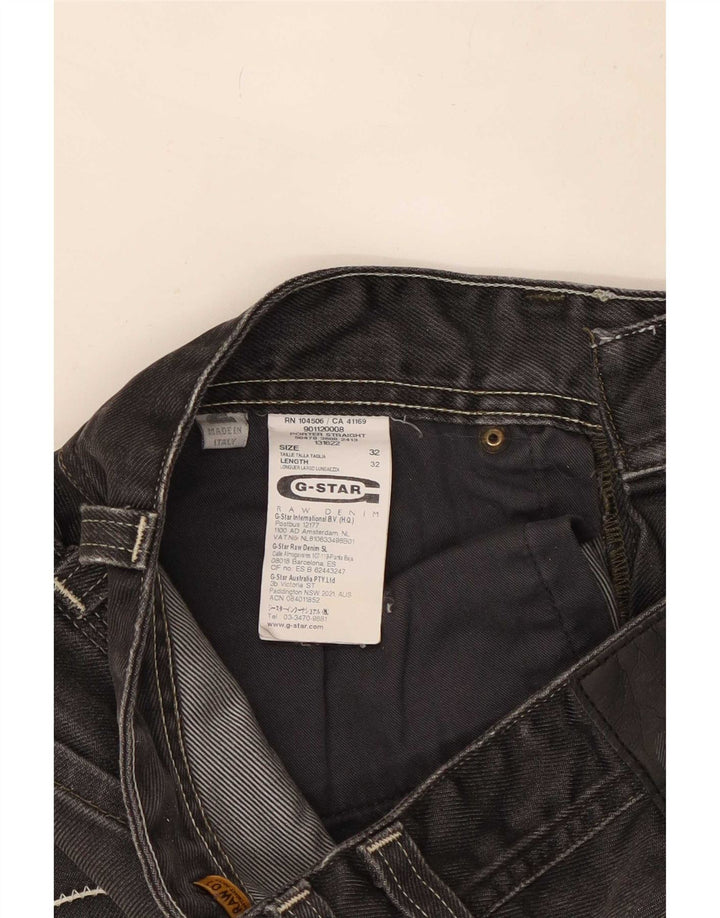 Vaqueros rectos para hombre G-Star W32 L32 Algodón negro
