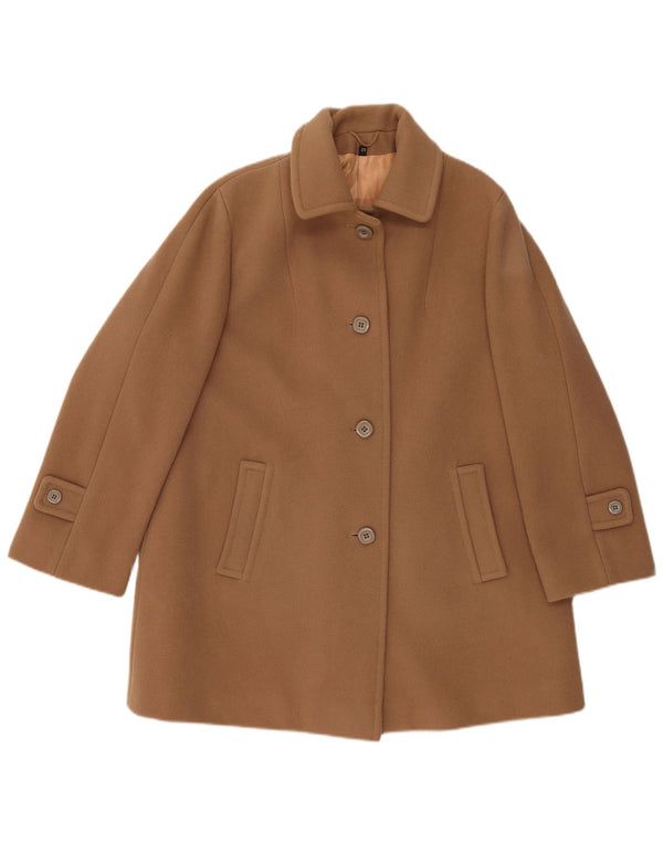 LAMPERT Abrigo para mujer UK 20 2XL Lana de cordero marrón