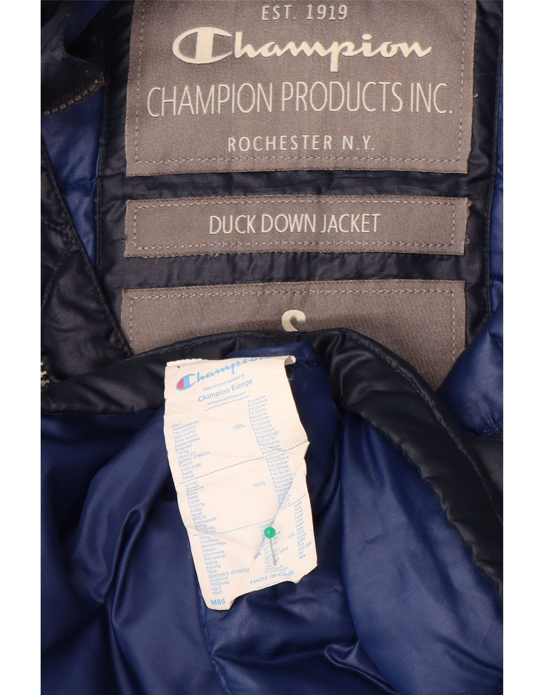 Champion Chaqueta acolchada acolchada para hombre UK 36 Small Azul marino