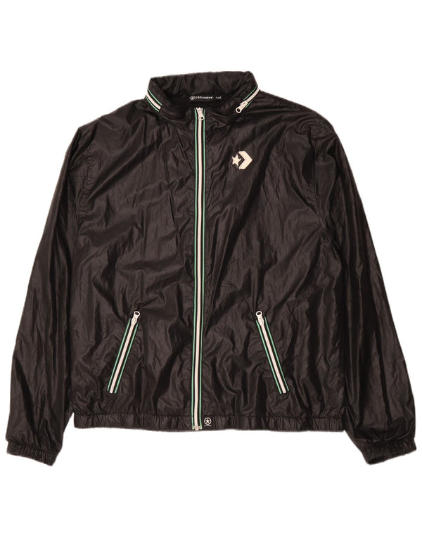 Converse Chaqueta cortavientos para hombre UK 42 XL Poliéster negro