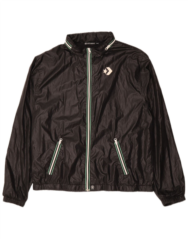 Converse Chaqueta cortavientos para hombre UK 42 XL Poliéster negro
