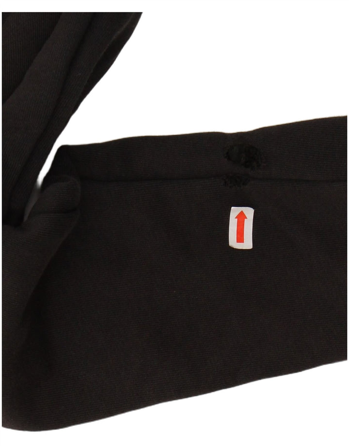 ADIDAS Sudadera con capucha y cremallera gráfica para mujer UK 4/6 XS Negro