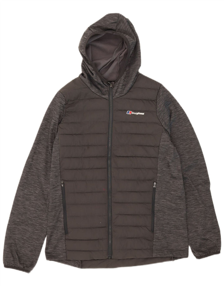 Berghaus Chaqueta acolchada con capucha para niño 14-15 años Gris Poliéster color block