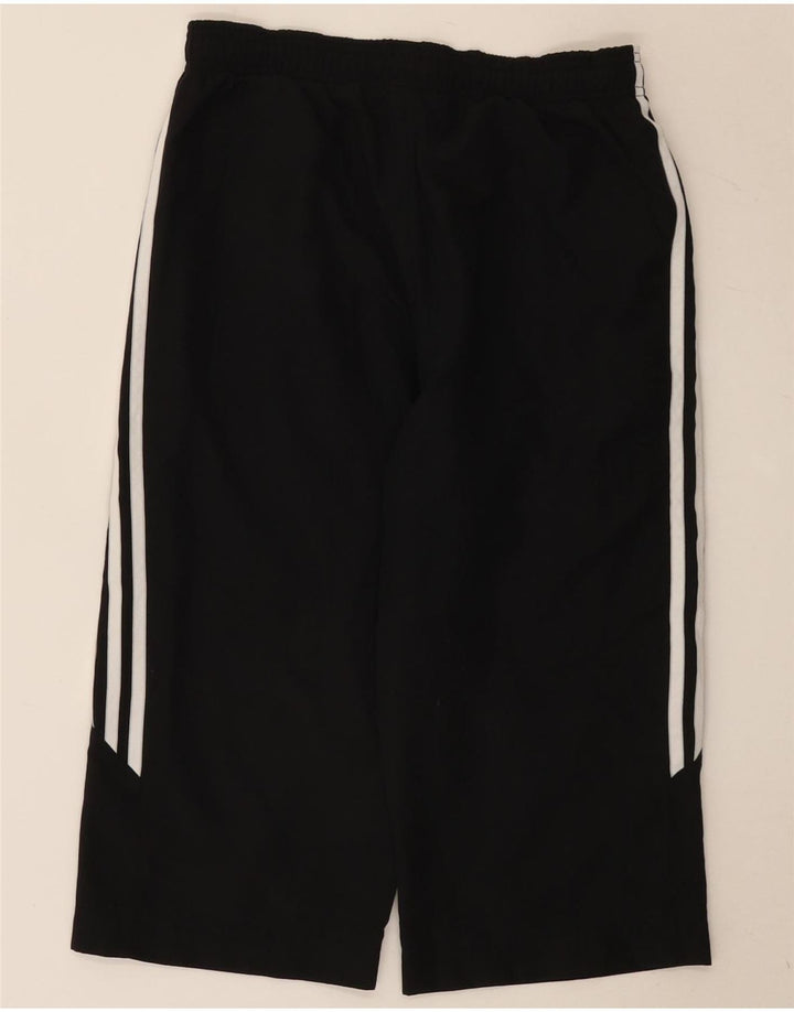 Adidas Mens Capri Chándal Pantalones Pequeños Poliéster Negro