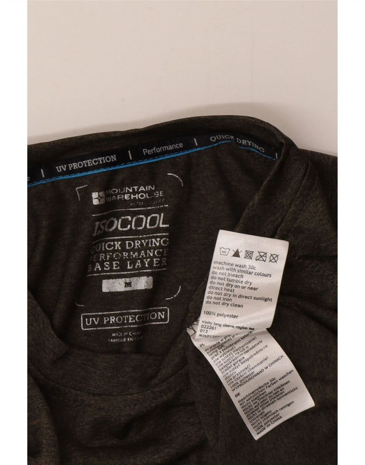 Top IsoCool de manga larga para hombre de Mountain Warehouse con motas en color caqui medio