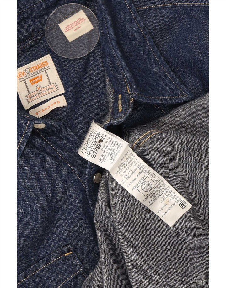 Levi's Hombre Camisa Vaquera De Algodón Azul Marino Medio