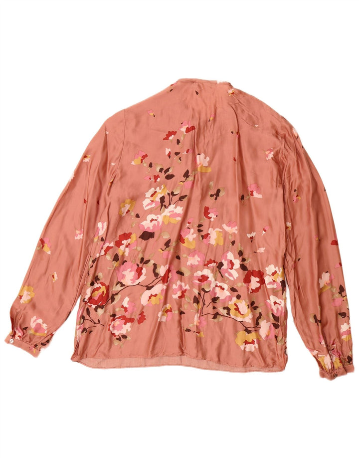 Massimo Dutti Blusa Mujer Top EU 40 Viscosa Floral Rosa Medio