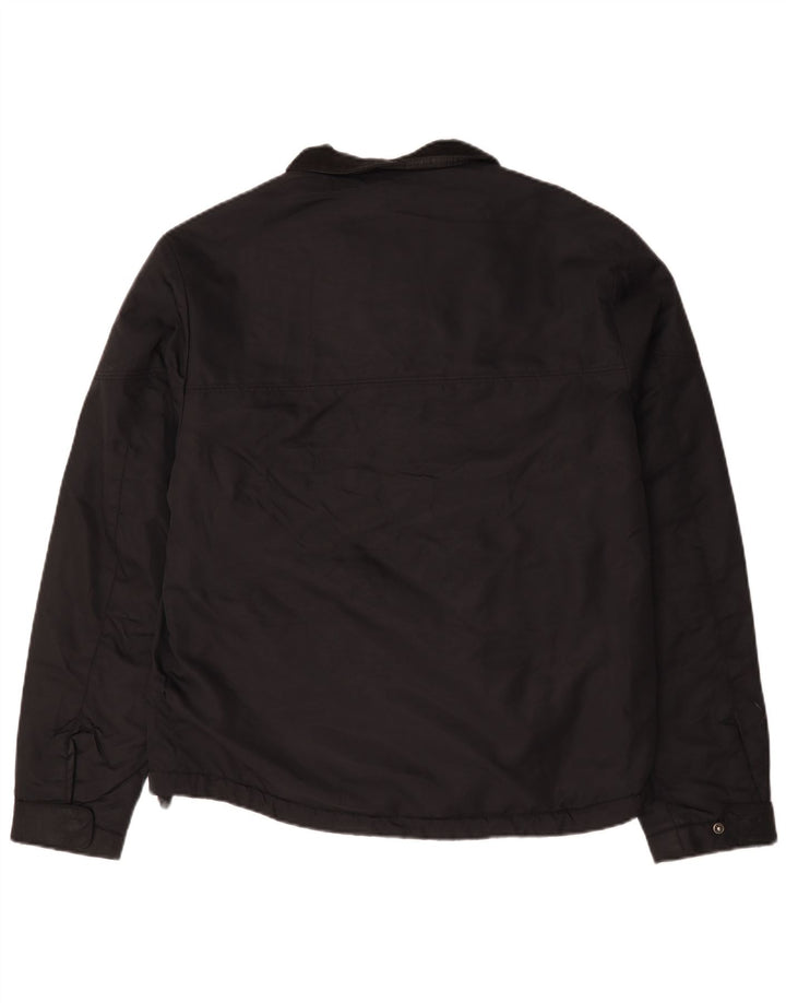Zara Hombre Cazadora Bomber UK 42 XL Nylon Negro