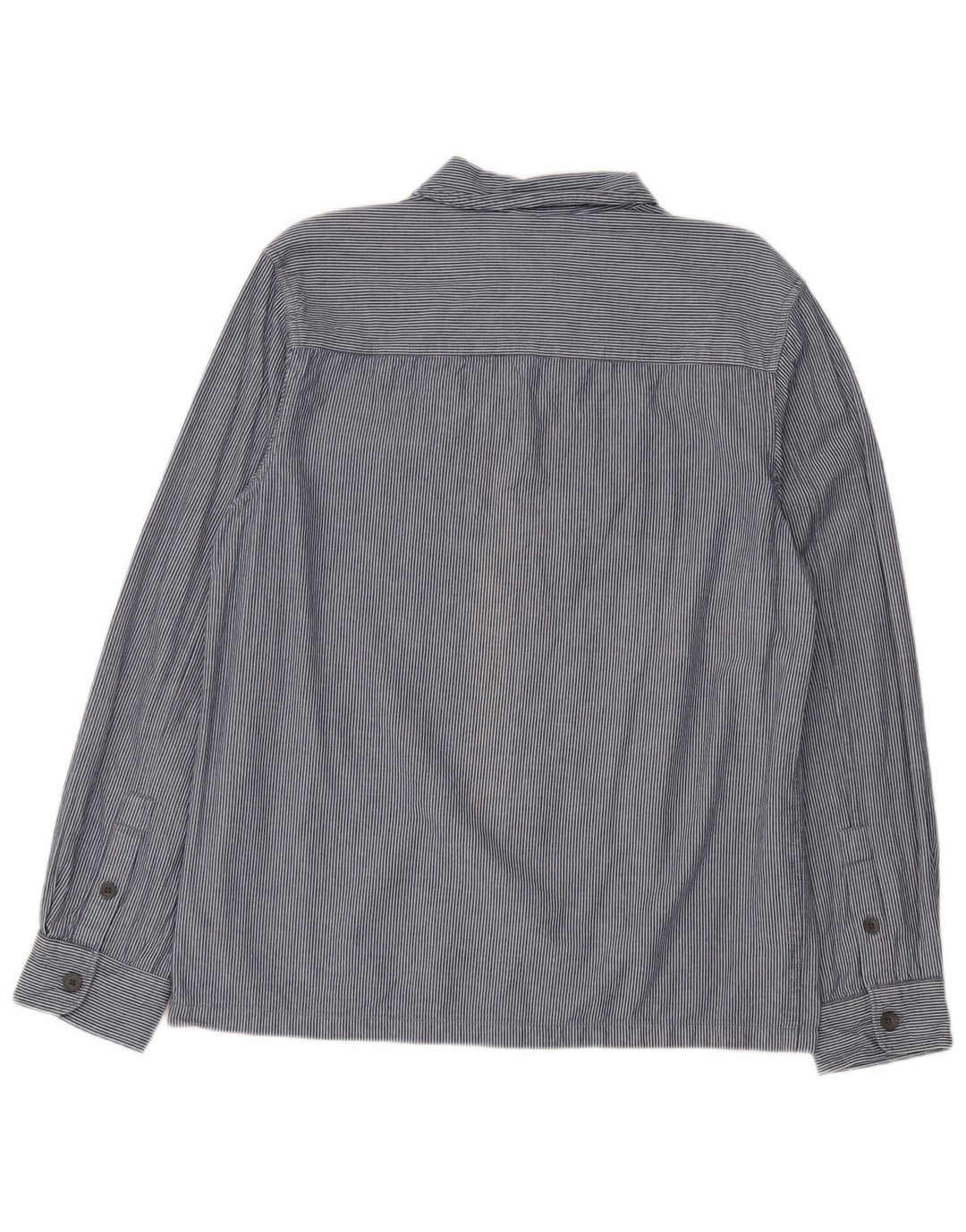 Camisa para hombre French Connection pequeña de algodón con rayas diplomáticas en azul marino