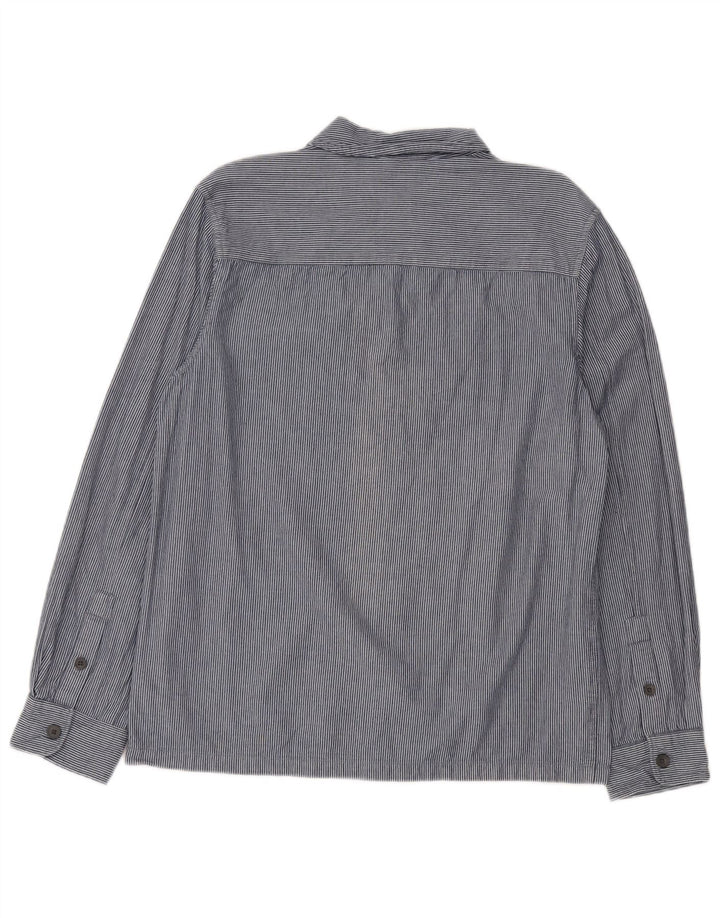 Camisa para hombre French Connection pequeña de algodón con rayas diplomáticas en azul marino