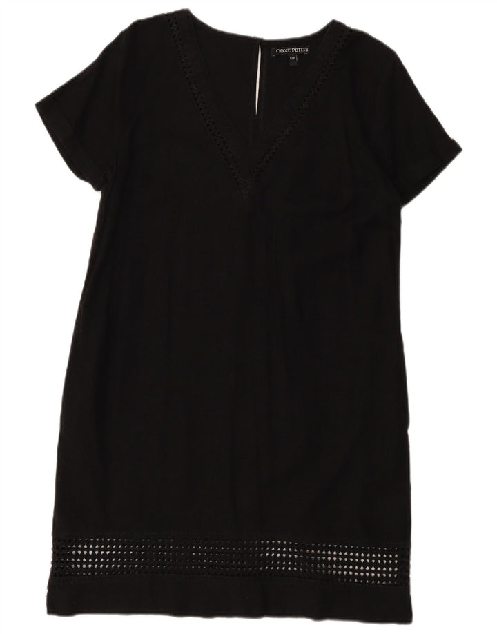 Next Vestido recto para mujer UK 40 Mediano Lino negro