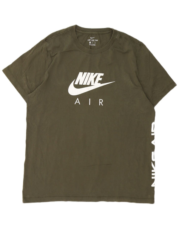 Nike Camiseta gráfica para hombre Top XL Algodón verde
