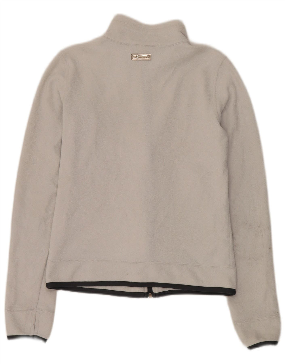 Champion Chaqueta de forro polar gráfica para mujer UK 10 Small Poliéster blanco