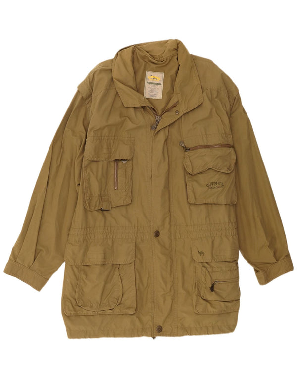 Camel Active Chaqueta utilitaria con capucha para hombre EU 58 2XL Caqui Algodón