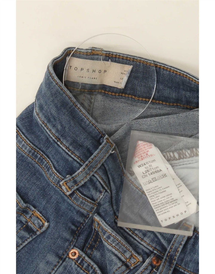 Vaqueros acampanados Jamie de Topshop para mujer W24 L28 Algodón azul