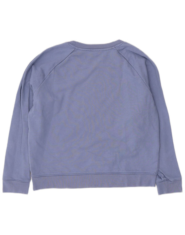 Levi's Sudadera de gran tamaño con gráfico para mujer UK 10 Small Blue Cotton
