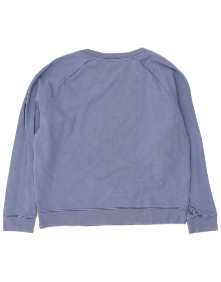 Levi's Sudadera de gran tamaño con gráfico para mujer UK 10 Small Blue Cotton
