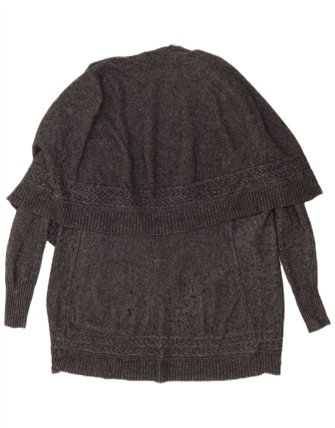Jigsaw - Cárdigan largo para mujer, talla 10, lana gris pequeña