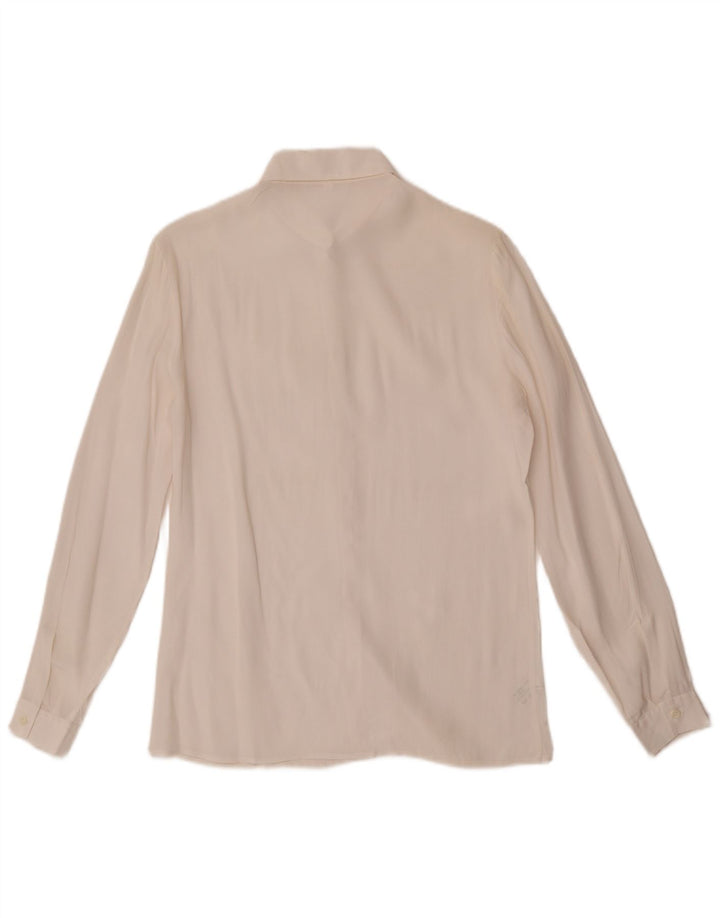 Camisa Mujer Confezioni Di Lusso IT 42 Medium Acetato Blanco