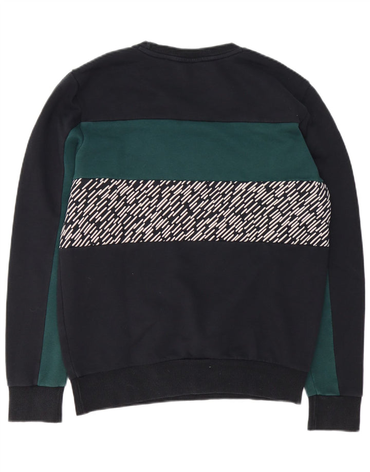 Puma Hombre Sudadera Gráfica Jumper Small Black Colorblock