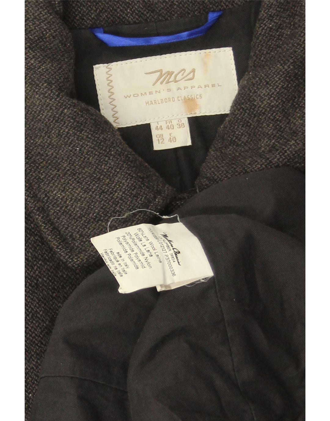 MARLBORO CLASSICS Abrigo para mujer UK 12 Lana gris medio
