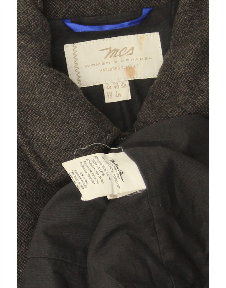 MARLBORO CLASSICS Abrigo para mujer UK 12 Lana gris medio