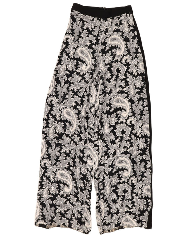 Pantalones de cintura alta para mujer de French Connection UK 6 XS W24 L30 Black Paisley