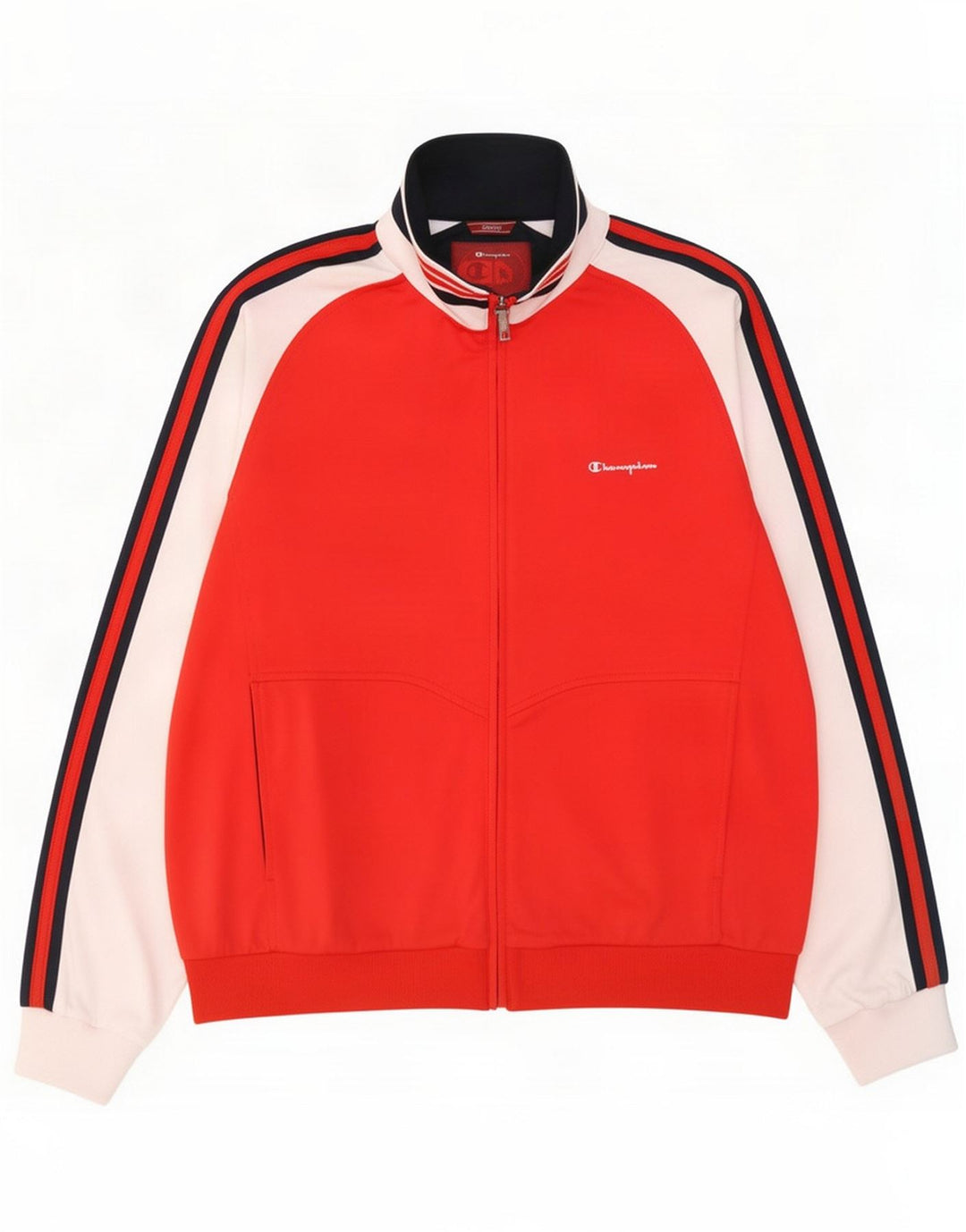 Champion Chaqueta superior de chándal para hombre Poliéster con bloques de color rojo grande