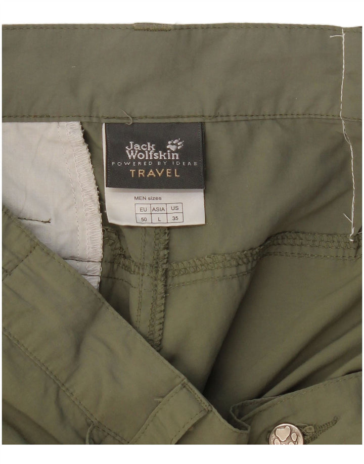 JACK WOLFSKIN Pantalón cargo recto de viaje para hombre Grande W34 L30 Caqui