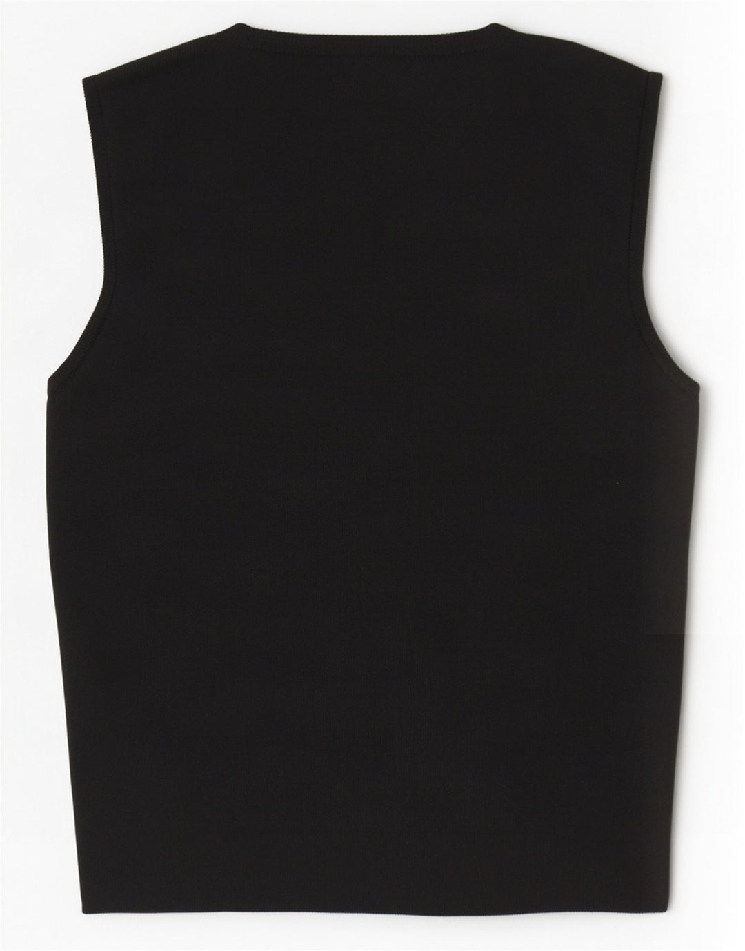 Zara Mujer Crop Vest Top UK 8 Small Poliéster Negro