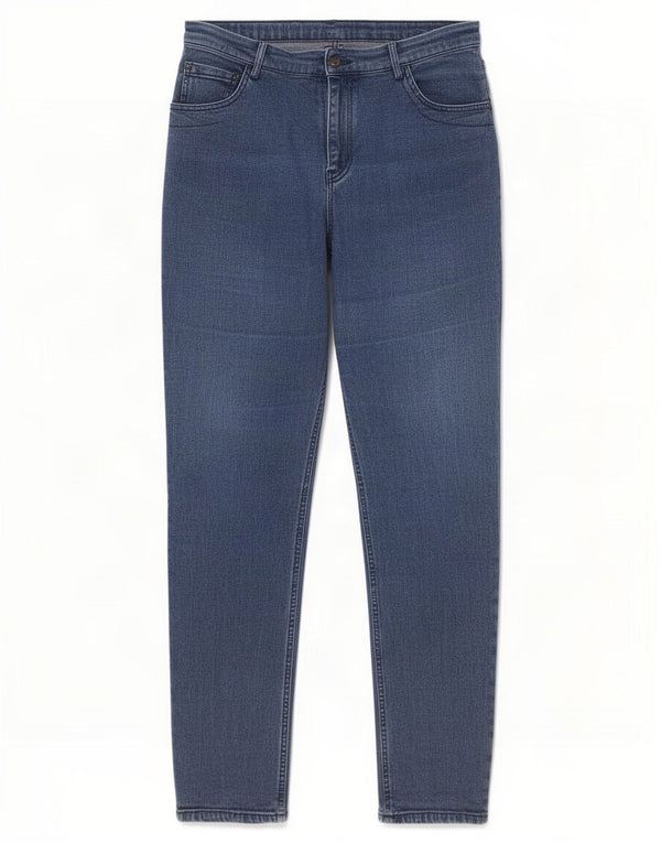 Marks & Spencer Vaqueros ajustados de cintura alta para mujer UK 20 2XL W38 L30 Algodón azul