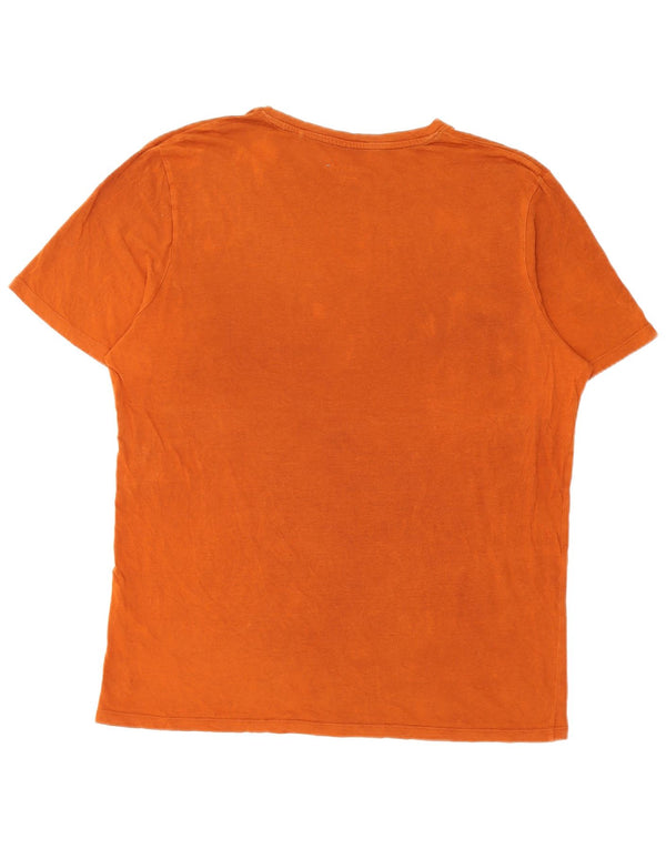 Jack & Jones Hombre Slim Fit Camiseta Top XL Naranja Algodón