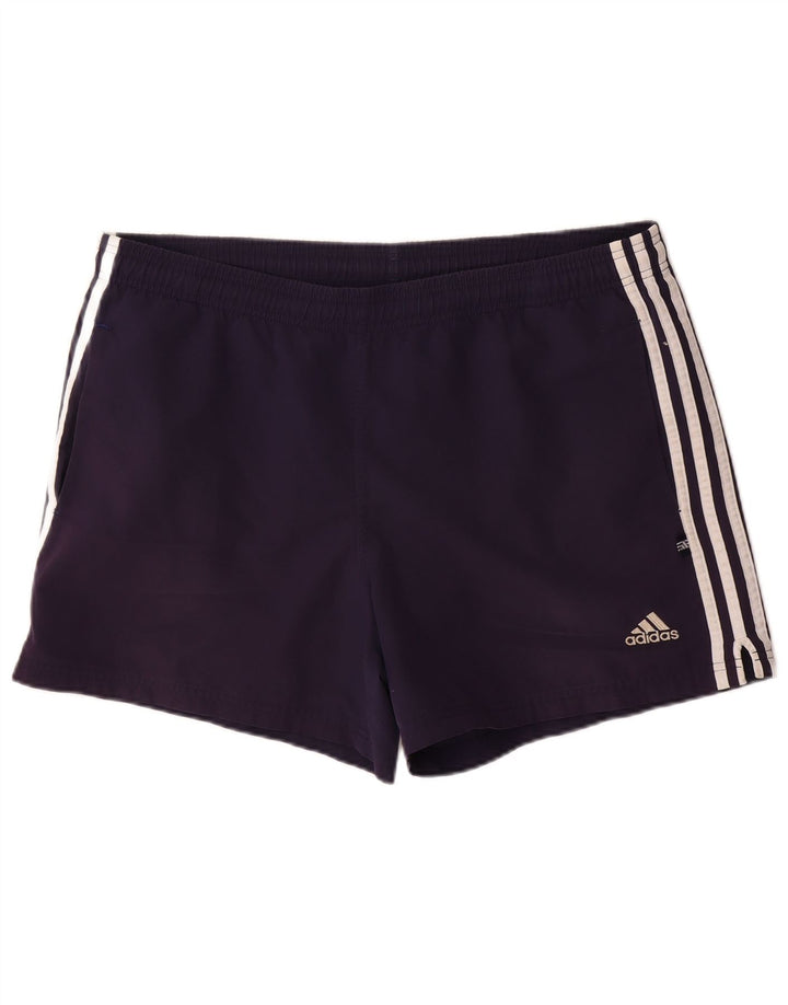 Adidas - Pantalones cortos deportivos para hombre, talla grande, poliéster, color azul marino
