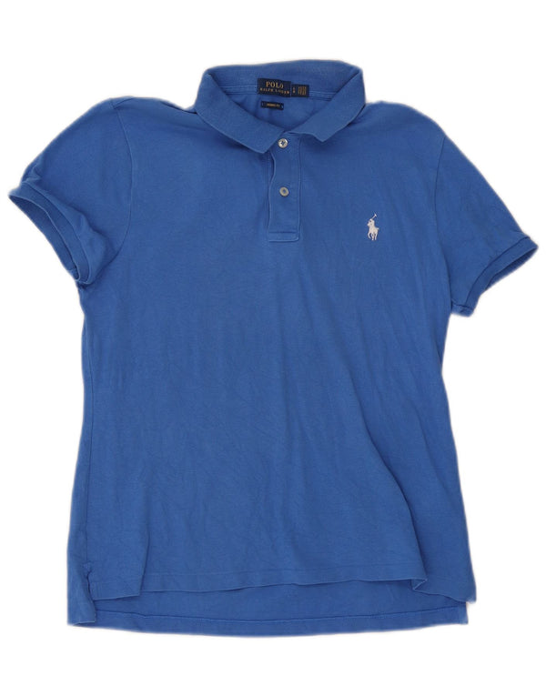 Polo Ralph Lauren Camisa ajustada para mujer Reino Unido 44 Algodón azul grande