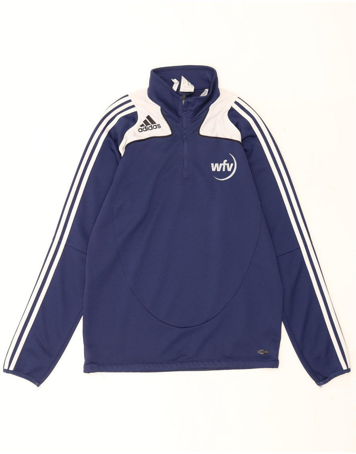 Adidas Hombre Gráfico Jersey Chándal Top UK 40/42 Medio Azul Marino