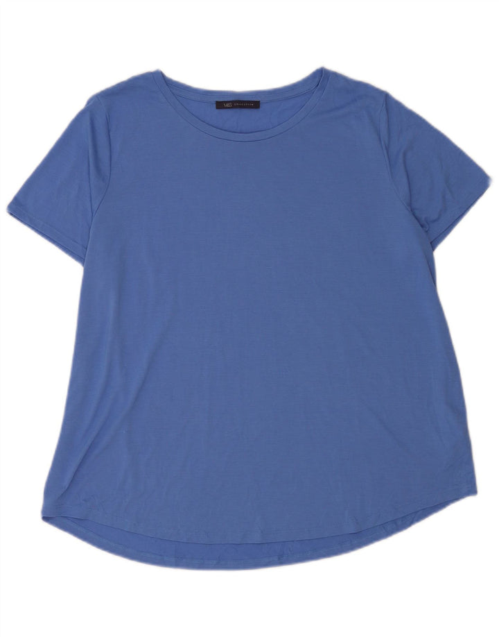 Marks & Spencer Camiseta para mujer Top UK 20 2XL Poliéster azul