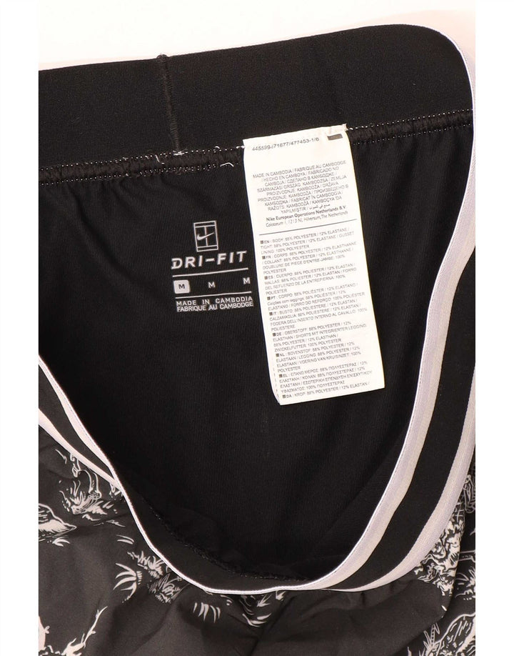 Nike Dri Fit Graphic - Pantalones cortos deportivos para mujer, talla M, poliéster negro